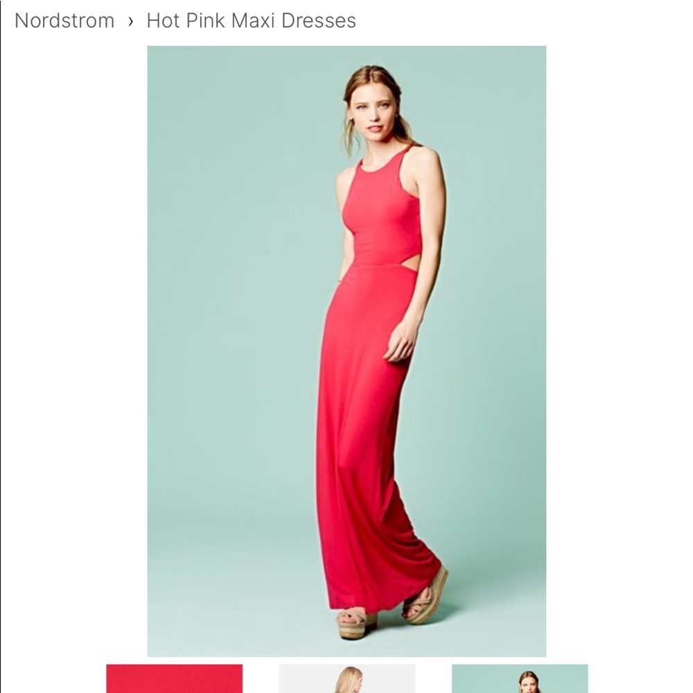 Felicity and Coco hot pink, cut out maxi dress